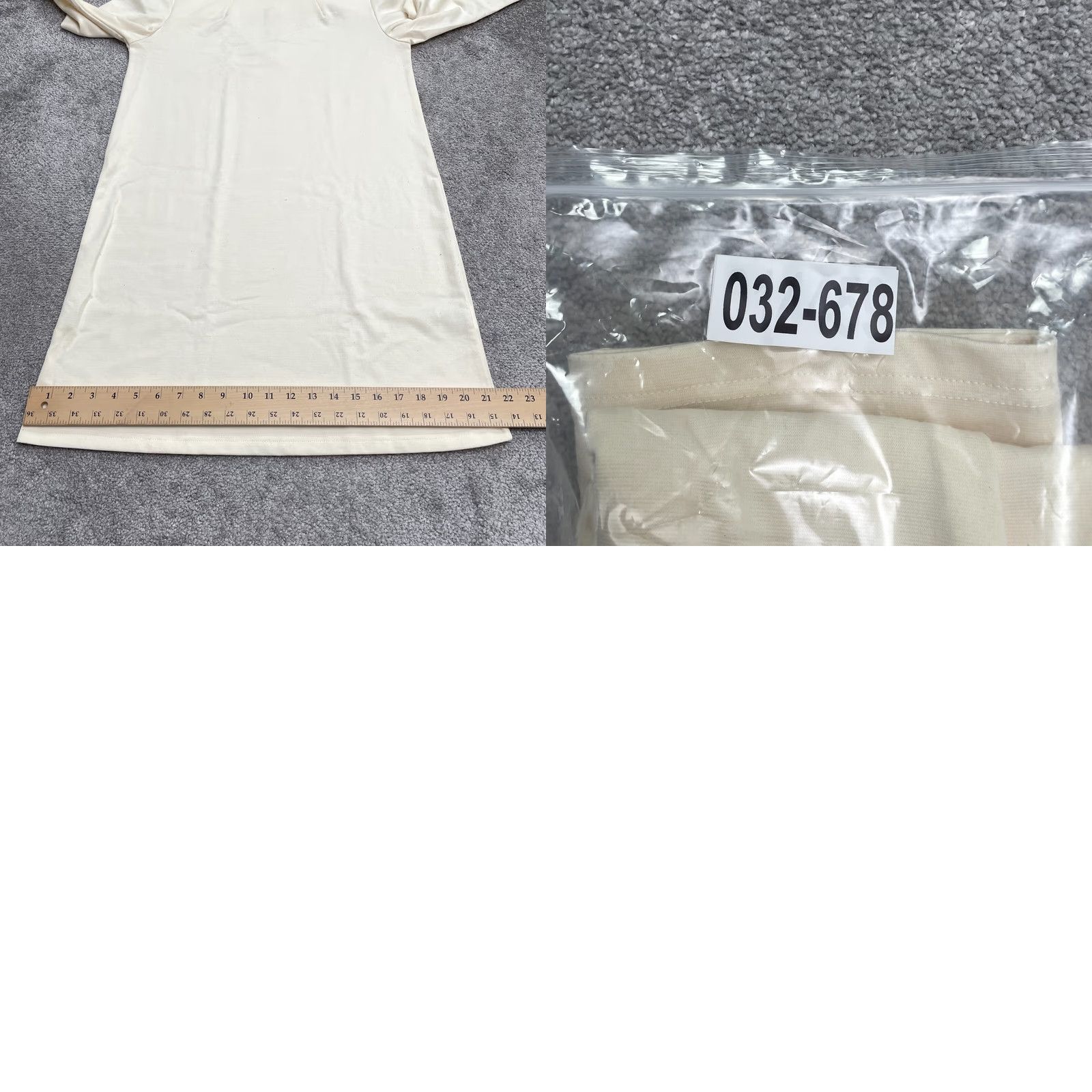 H&M H&M Long Maxi Shift Dress Womens Small Ivory Solid Long Sleeve Round Neck Work Size S / US 4 / IT 40 - 9 Thumbnail