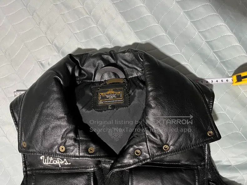 Wtaps Wtaps Military-style black leather down jacket Size US L / EU 52-54 / 3 - 2 Thumbnail