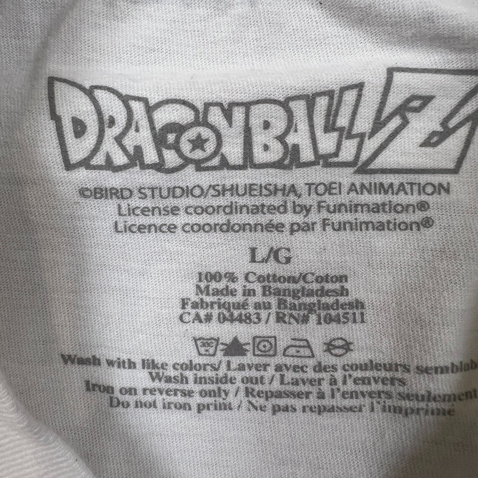 Anime × Cartoon Network × Vintage Vintage Dragon Ball Z Large White Goku Bird Studio Anime Tee Size US L / EU 52-54 / 3 - 5 Thumbnail