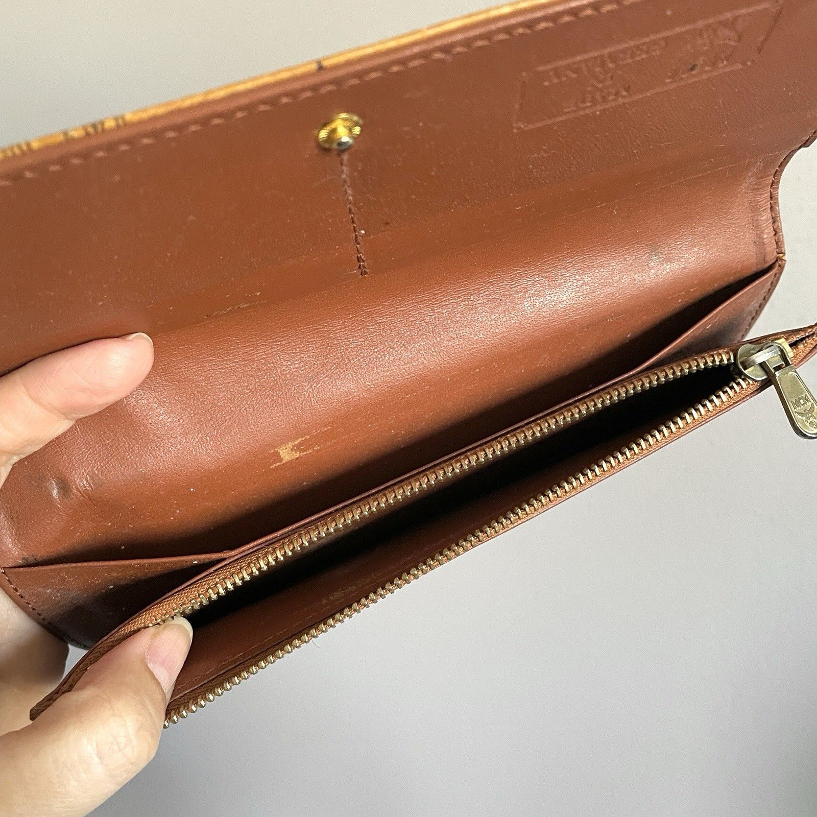 MCM Vintage MCM Cognac Visetos Leather Wallet & Cardholder Size ONE SIZE - 5 Thumbnail