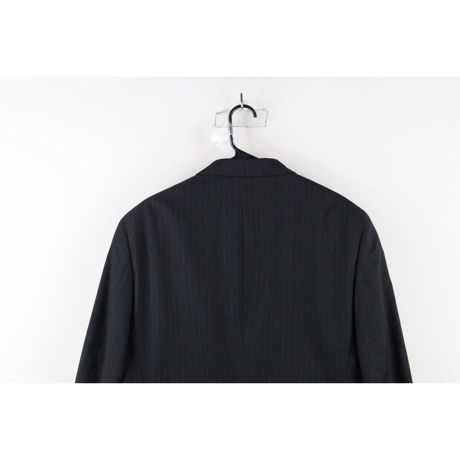 Stafford × Vintage New Stafford Pinstriped Wool Cashmere 2 Button Suit Jacket Size US L / EU 52-54 / 3 - 17 Thumbnail
