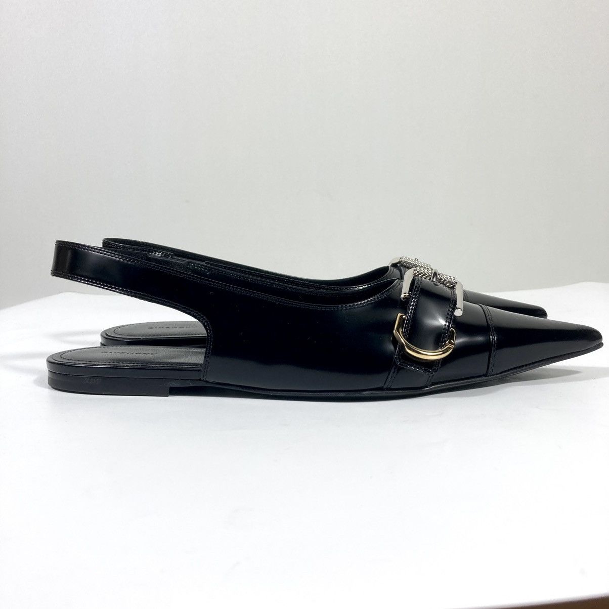 Givenchy Givenchy Voyou Pointed Toe Slingback Ballet Flat Black 39.5 Size US 8.5 / IT 38.5 - 11 Thumbnail
