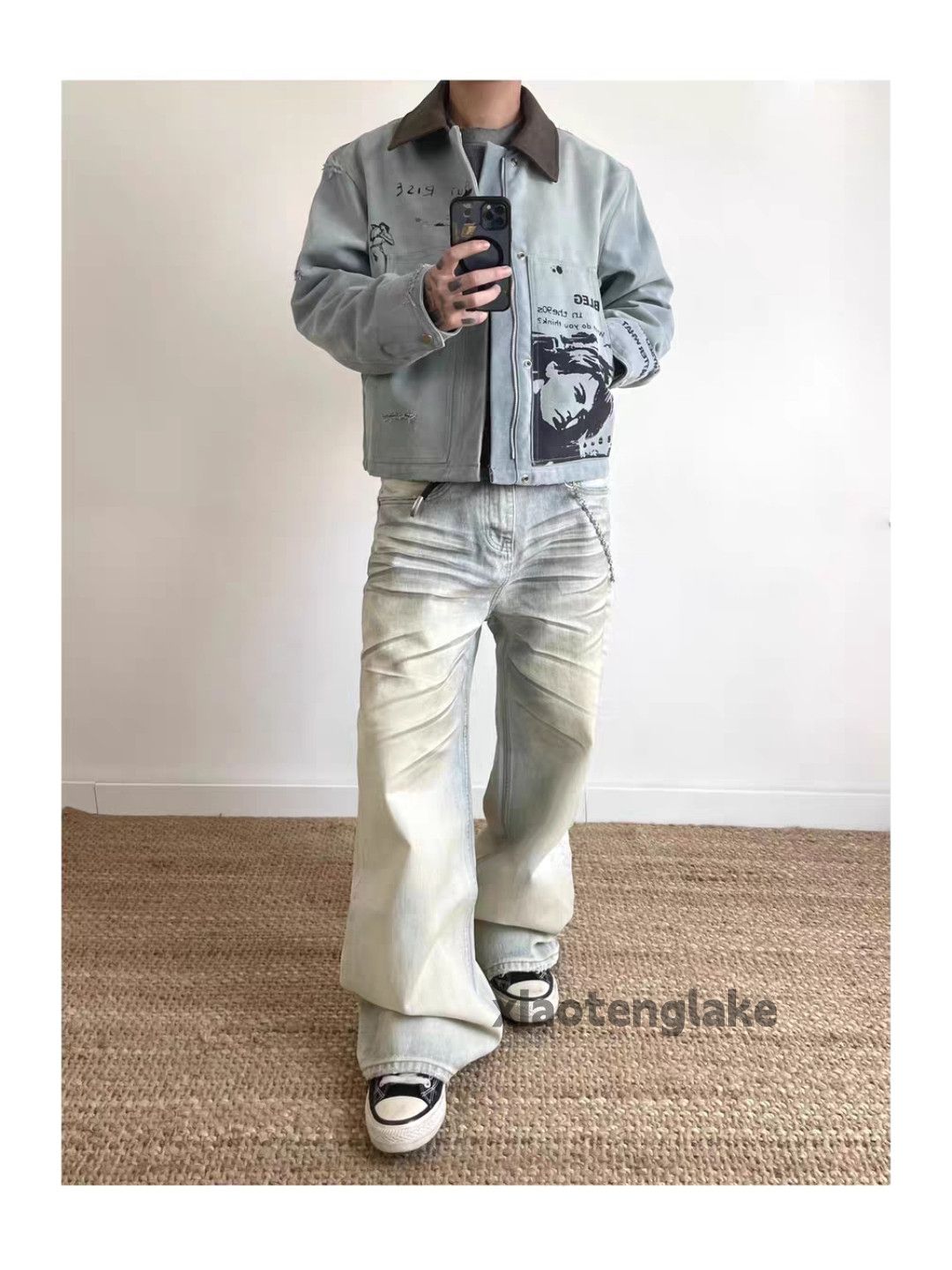 Jean Utility washed faded loose baggy skate hiphop jeans Size US 28 / EU 44 - 7 Thumbnail