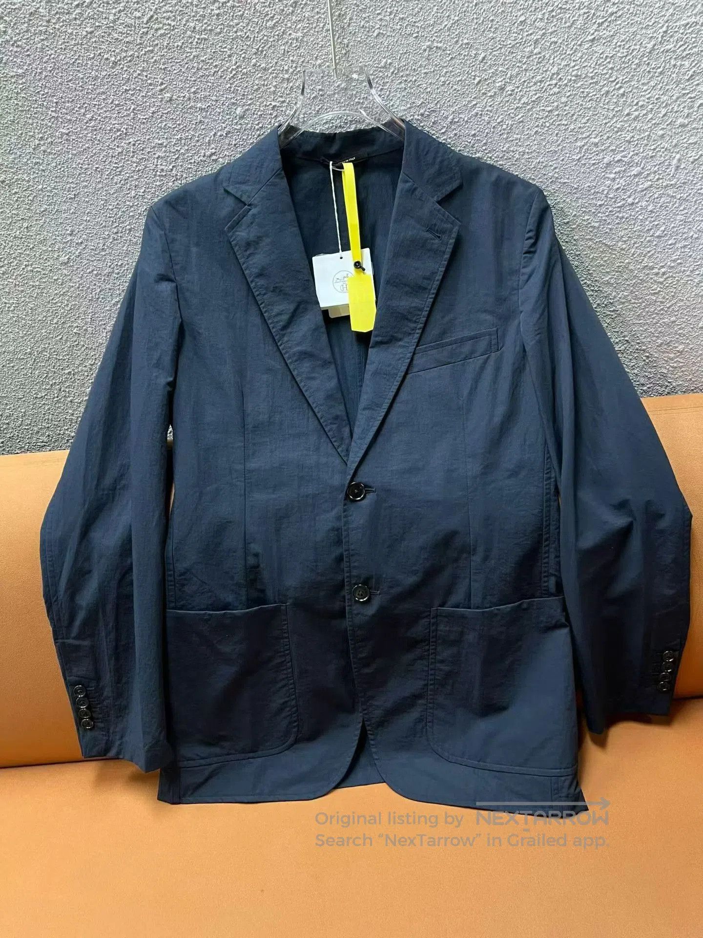 Hermes Hermes Men's Blue Solid Blazer. Size US S / EU 44-46 / 1 - 1 Thumbnail