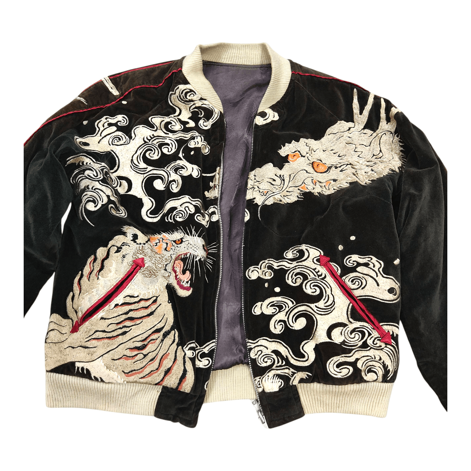 Japanese Brand Japanese Classic Script Reversible Sukajan Jacket Size US S / EU 44-46 / 1 - 5 Thumbnail