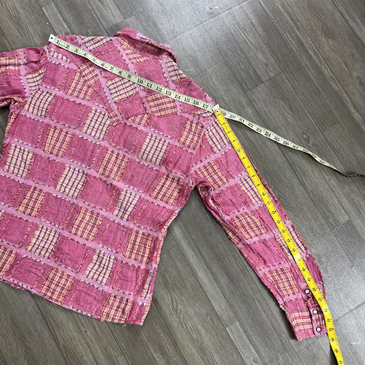 Beauty Beast 2000s Shinehill Patchwork Plaid Western Distressed Vtg Style Size US M / EU 48-50 / 2 - 15 Thumbnail