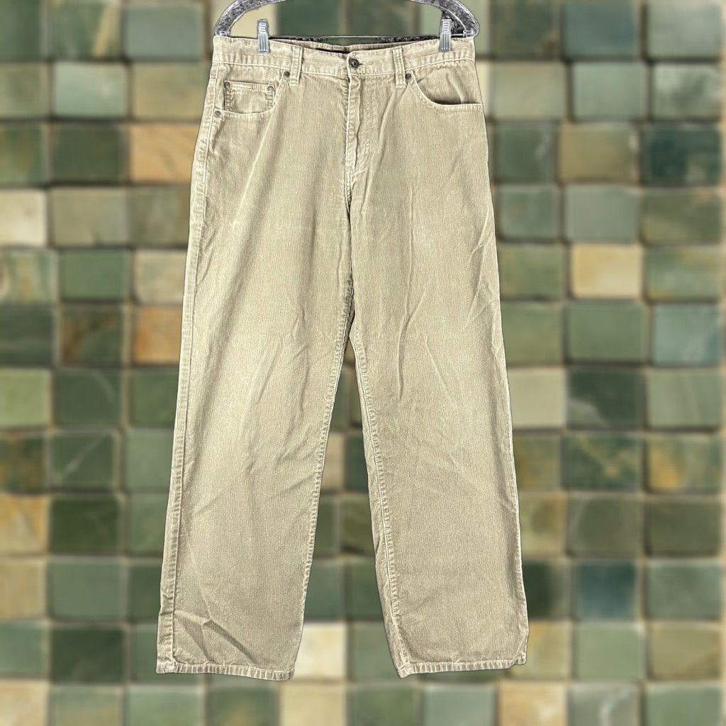 Calvin Klein Calvin Klein Jeans Pants Mens 34x30 Beige Corduroy Straight Leg Size US 34 / EU 50 - 1 Thumbnail