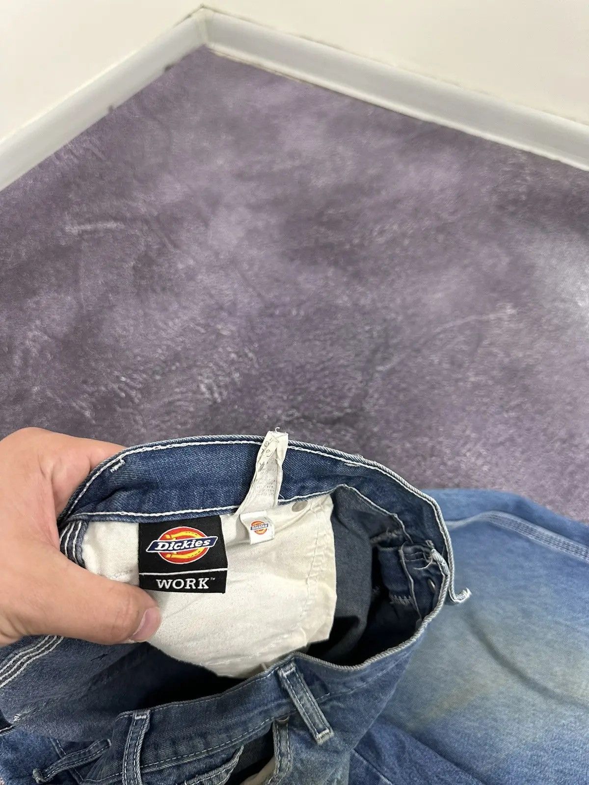 Dickies × Vintage Vintage Dickies Faded Blue Denim Skate Hype Baggy Jeans Size US 36 / EU 52 - 12 Thumbnail