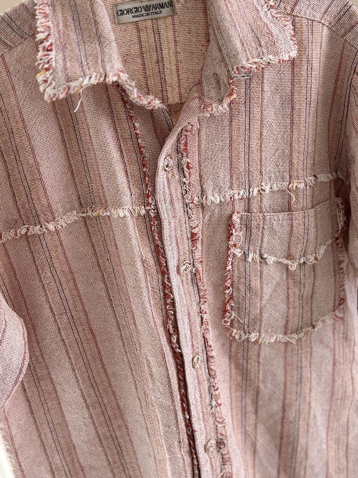 Giorgio Armani Rare Giorgio Armani Frayed Shirt - Archive Runway Piece Size US M / EU 48-50 / 2 - 5 Thumbnail