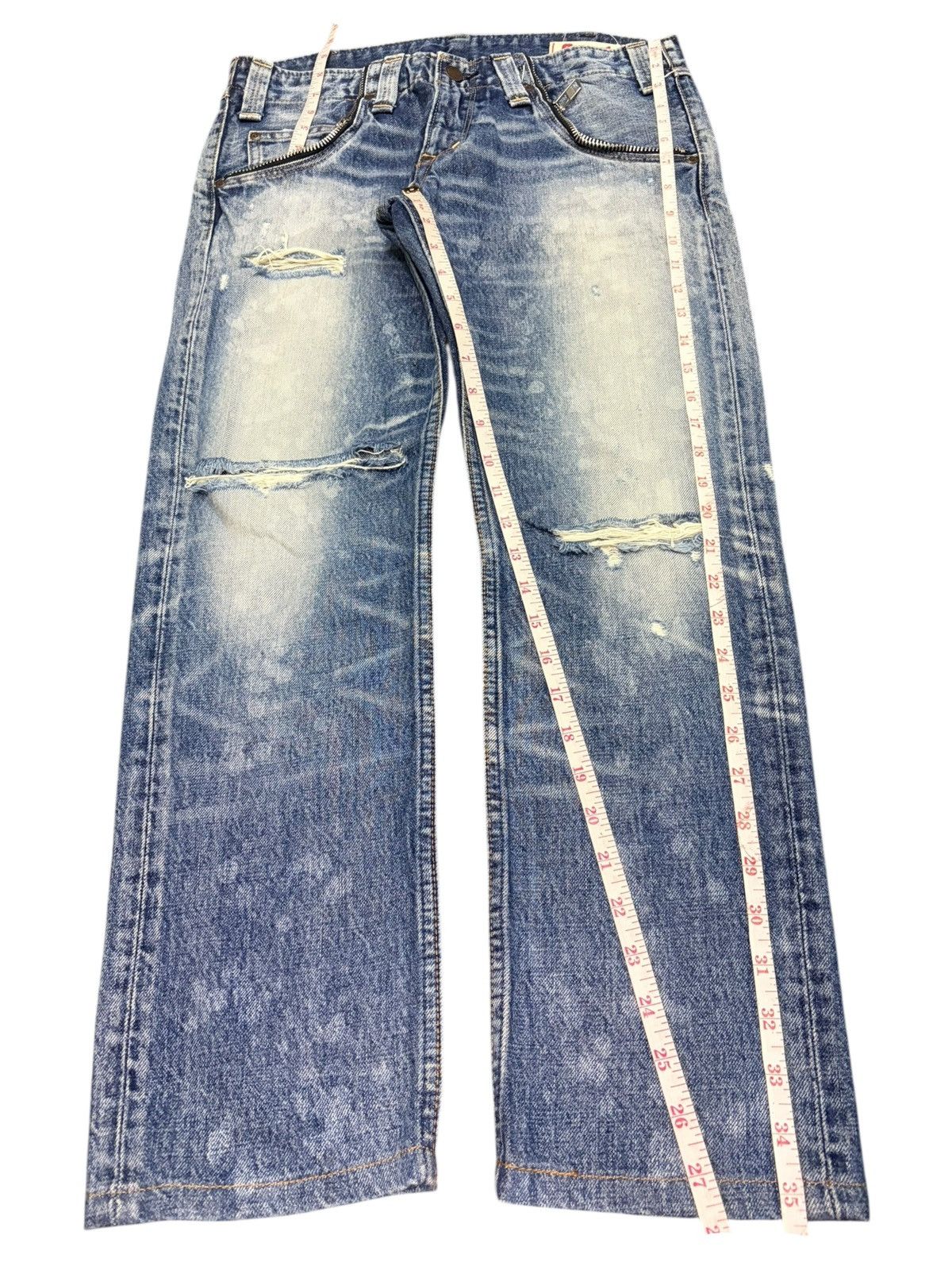 Dsquared2 Vintage Japanese Rna Faded Wash Distressed Jeans Size 31" - 7 Thumbnail
