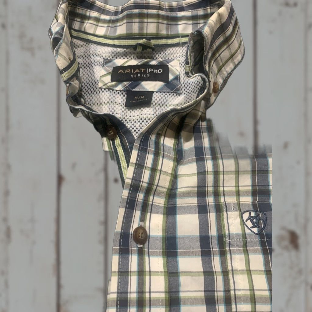 Ariat Ariat Men's Pro Series Plaid Long Sleeve Button-Down Shirt Size M Multicolor Western Size US M / EU 48-50 / 2 - 1 Thumbnail