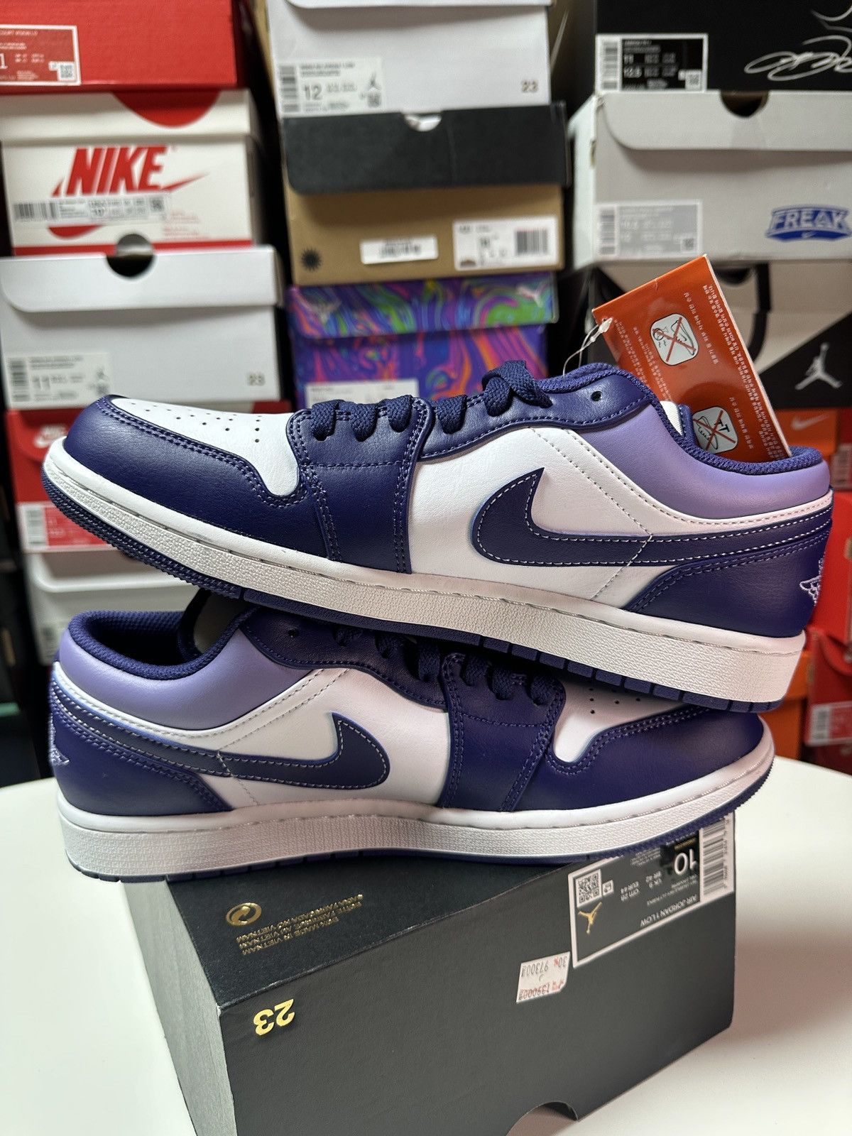 Jordan Brand New Nike Air Jordan 1 Low AJ1 Size 10 US MEN SKY J PURPLE Size US 10 / EU 43 - 3 Thumbnail