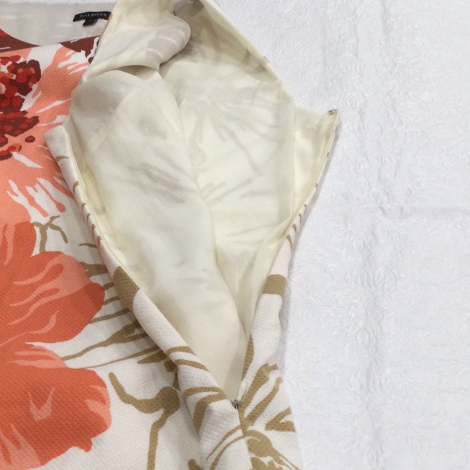 Other Talbots Lined White/Floral Midi Shift Dress Size 12 Size XL / US 12-14 / IT 48-50 - 12 Thumbnail