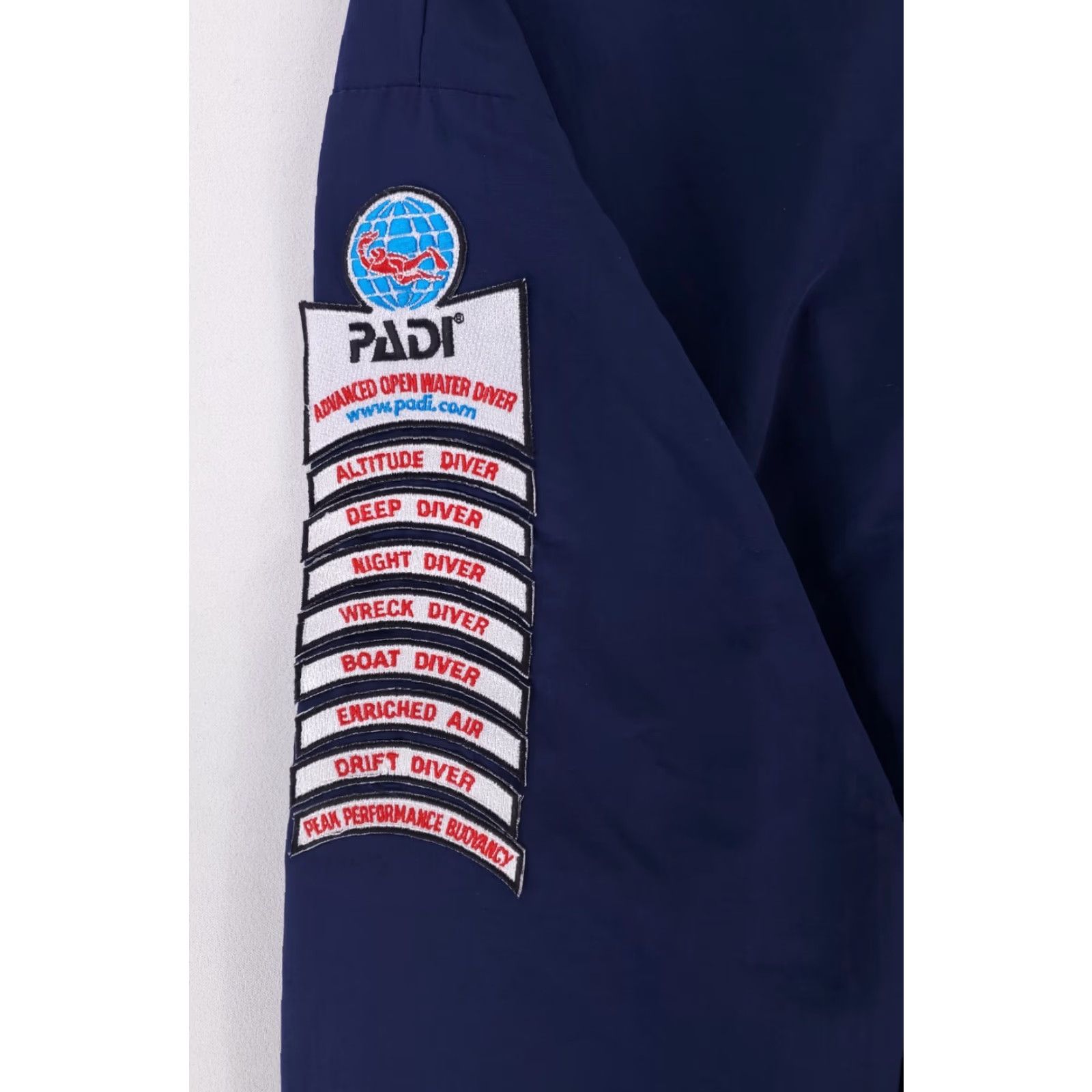FUZZI VINTAGE Uzzi Amphibious Gear Full Zip Dive Jacket PADI Blue Patches Mens L Size US L / EU 52-54 / 3 - 3 Thumbnail
