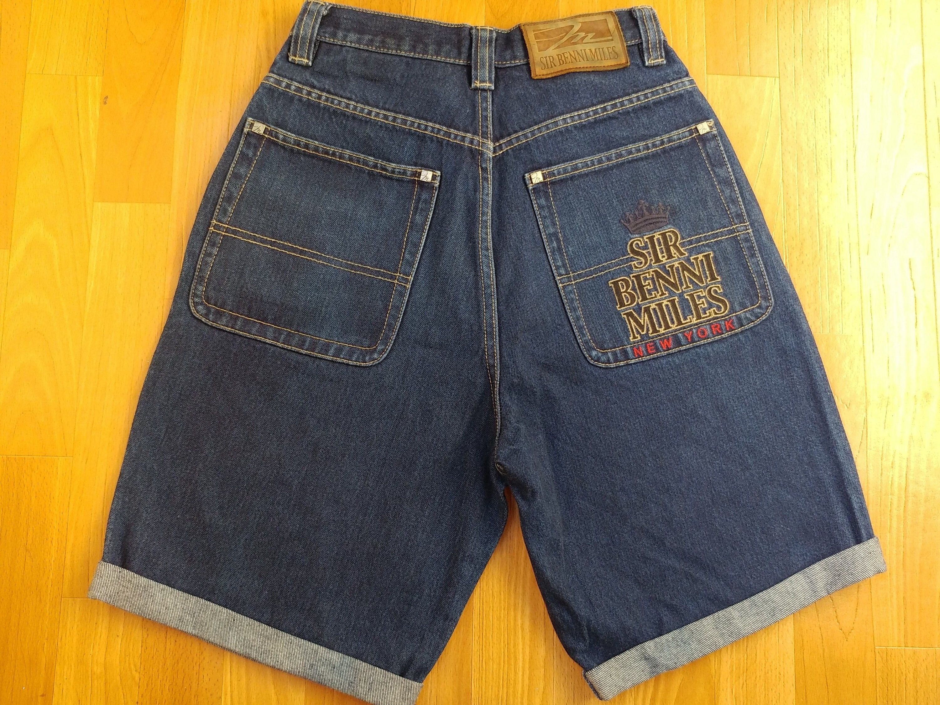 Vintage Sir Benni Miles shorts, vintage hip hop baggy jeans, 90s, 28 Size US 28 / EU 44 - 1 Thumbnail