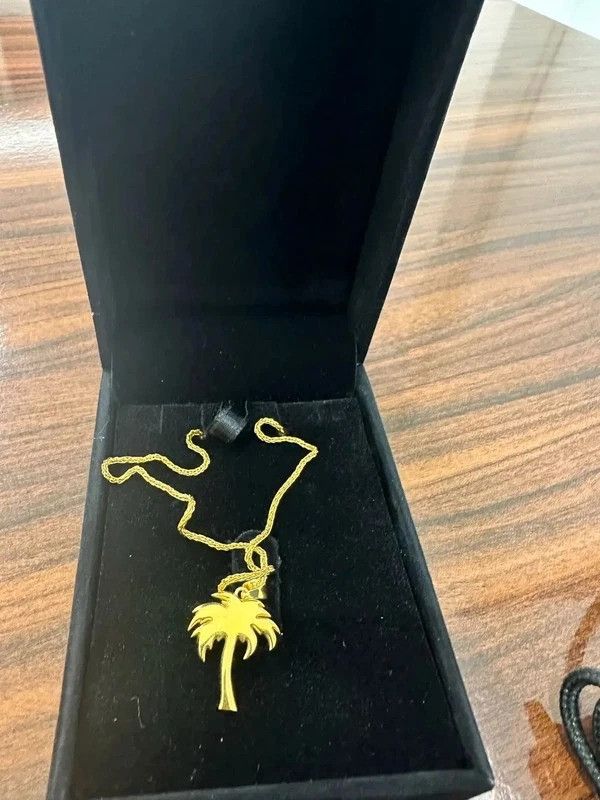 Stussy CC000021 Size: OS / Palm Tree Necklace Pendant Chain in Gold Size ONE SIZE - 4 Thumbnail