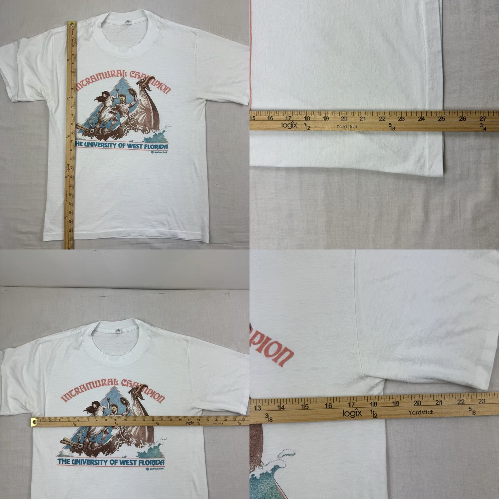 Vintage VINTAGE University Of West Florida Intramural Champion T Shirt Adult Large 80s Size US L / EU 52-54 / 3 - 8 Thumbnail