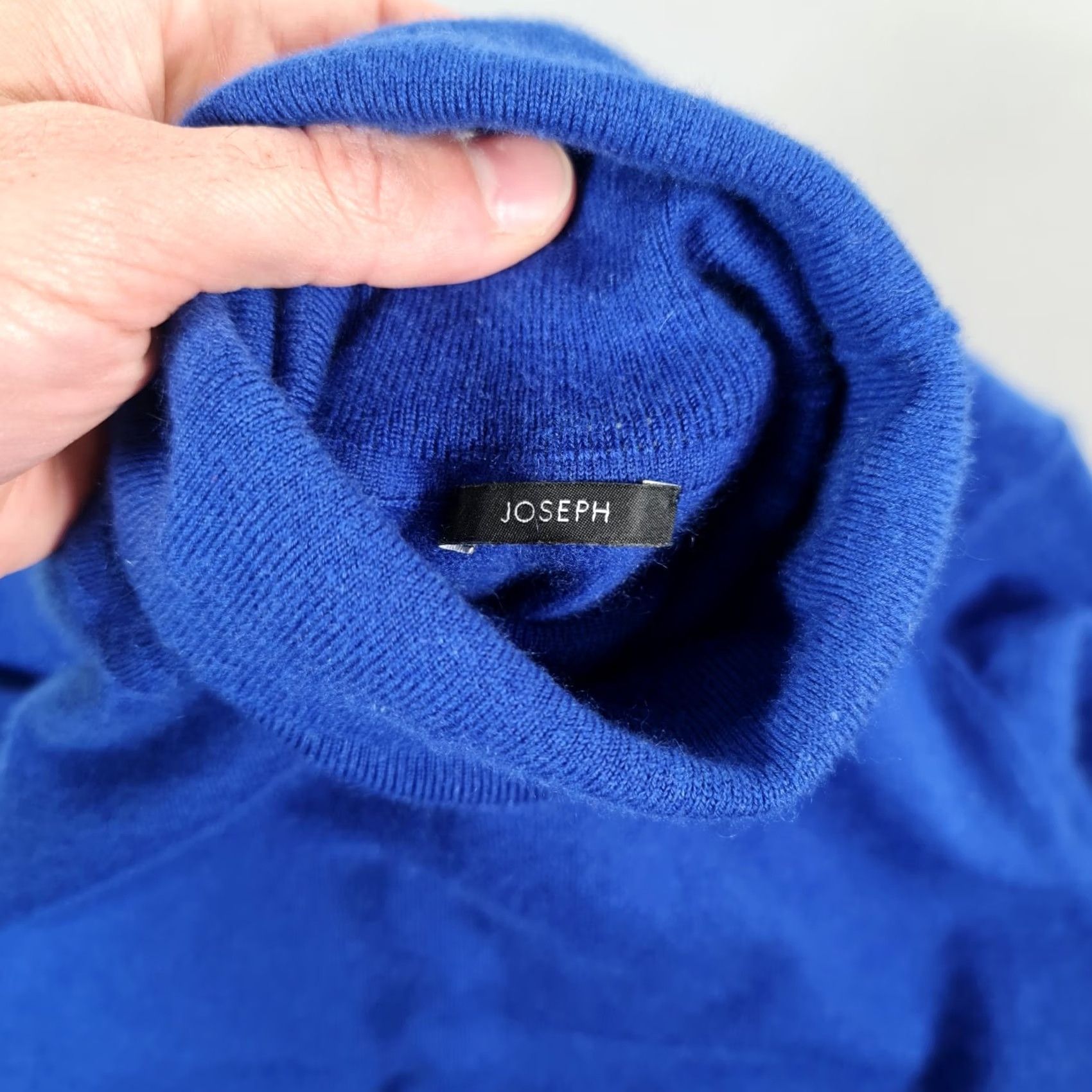 Joseph Joseph Dress Blue Medium Turtle Neck Cashmere Knit Knee Length Dress Size M / US 6-8 / IT 42-44 - 5 Thumbnail