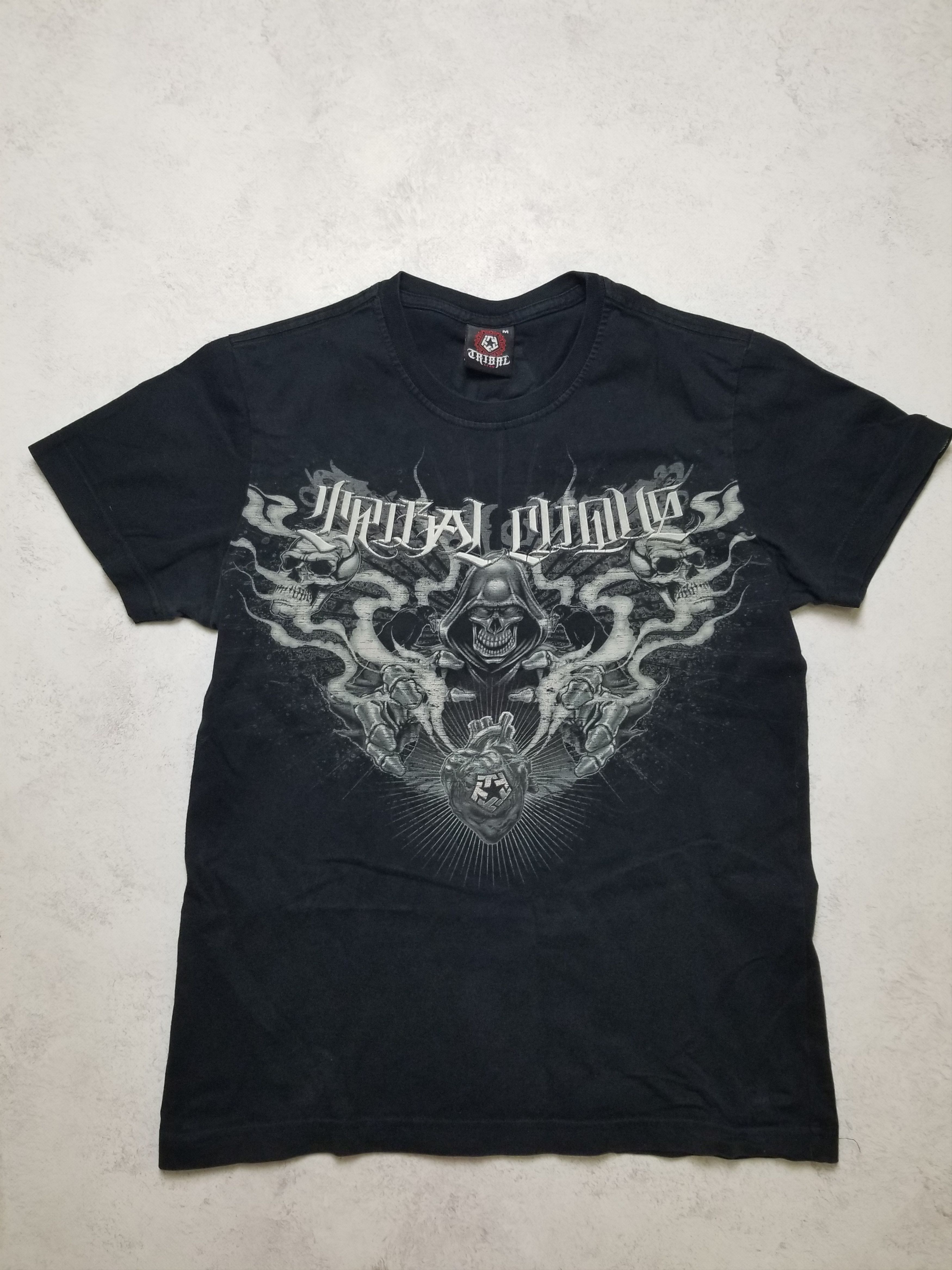 Tribal Streetwear VTG Y2K Rare Tribal Gear Skulls Graphic Short Sleeve T-shirt Size M / US 6-8 / IT 42-44 - 1 Thumbnail