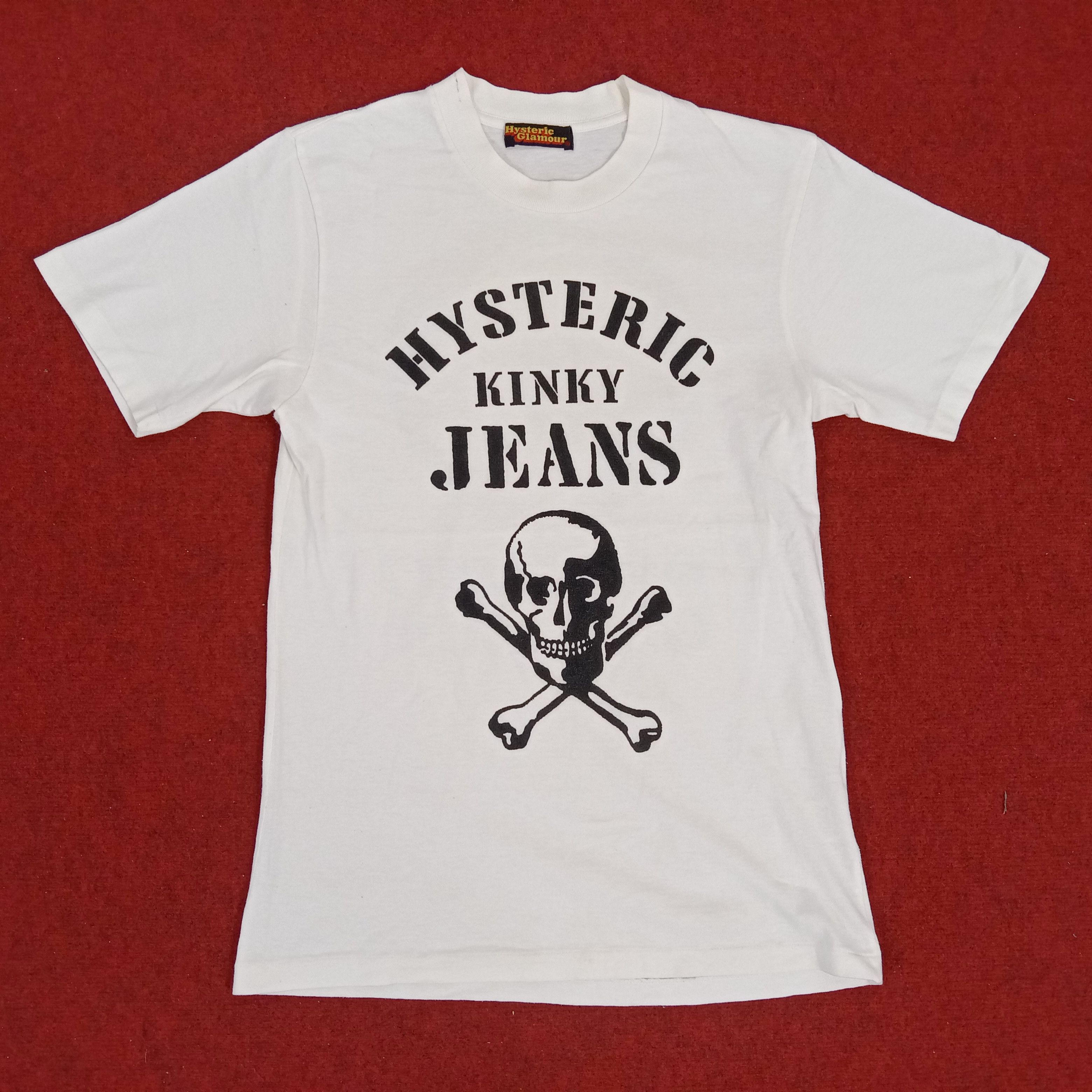 Hysteric Glamour × Japanese Brand × Vintage Hysteric Glamour Kinky Jeans Skull Design Custom Tshirt Size US S / EU 44-46 / 1 - 3 Thumbnail