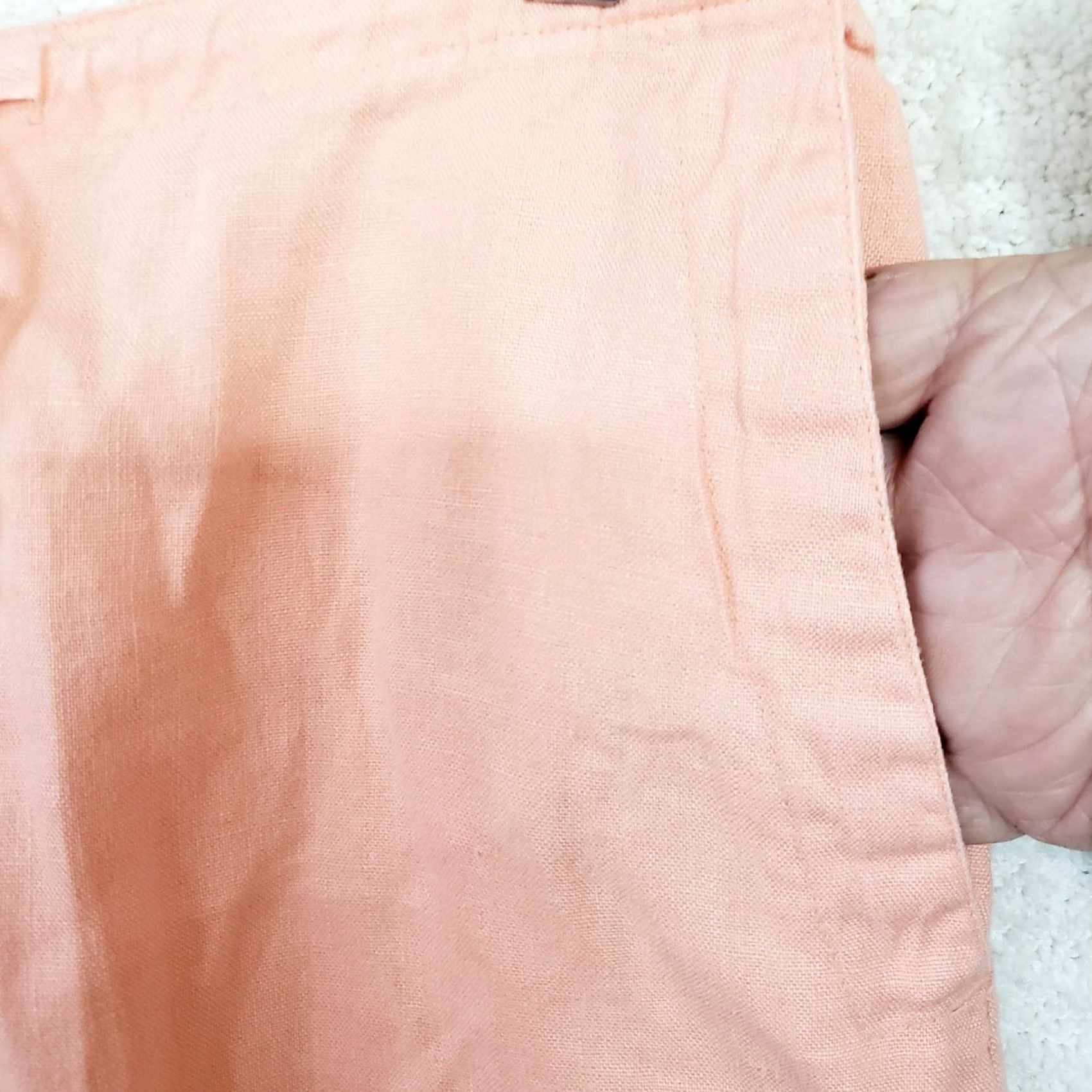Pinko Chadwicks Of Boston Women's Bermuda Shorts 14 100% Linen Pink Drawstring, Regular, Pink, Women Size 36" / US 14 / IT 50 - 5 Thumbnail