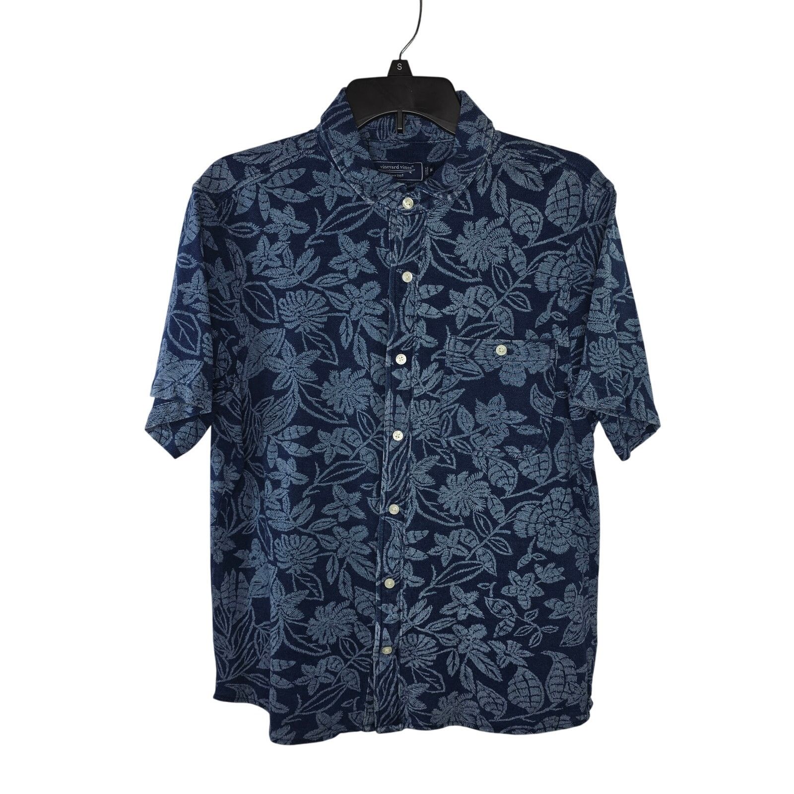 Vineyard Vines Vineyard Vines Men's Blue Floral Short Sleeve Shirt Medium Size US M / EU 48-50 / 2 - 1 Thumbnail