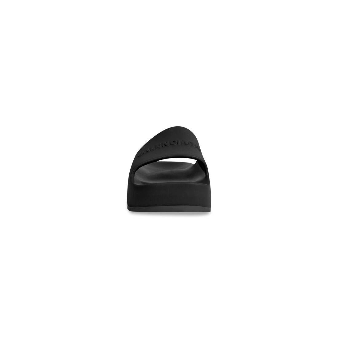 Balenciaga o1w1db10625 Chunky Slide Sandals in Black Size US 6 / IT 36 - 2 Thumbnail