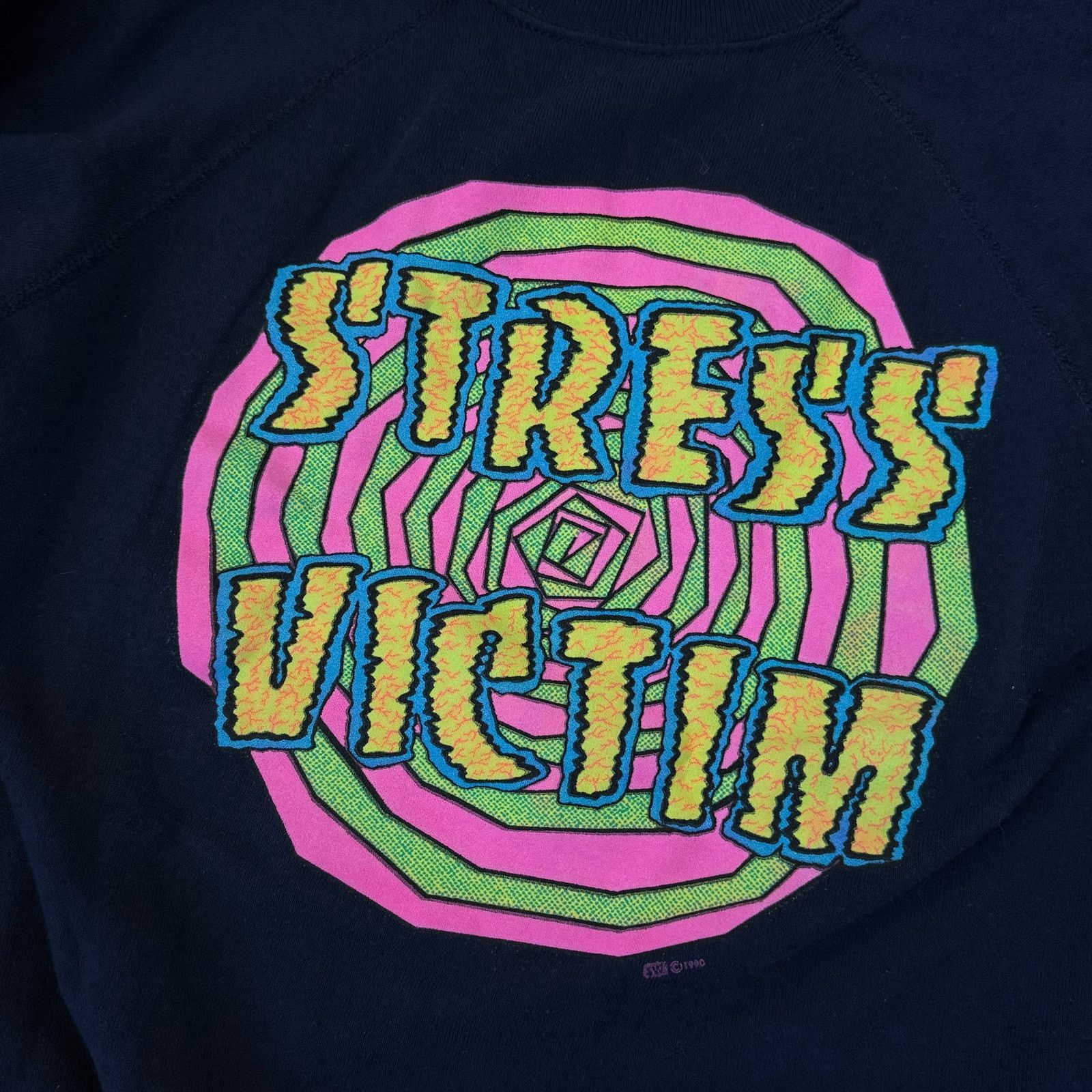 Vintage 1990 Pannill Stress Victim Sweatshirt Graphic Fantasy Art Size US S / EU 44-46 / 1 - 2 Thumbnail