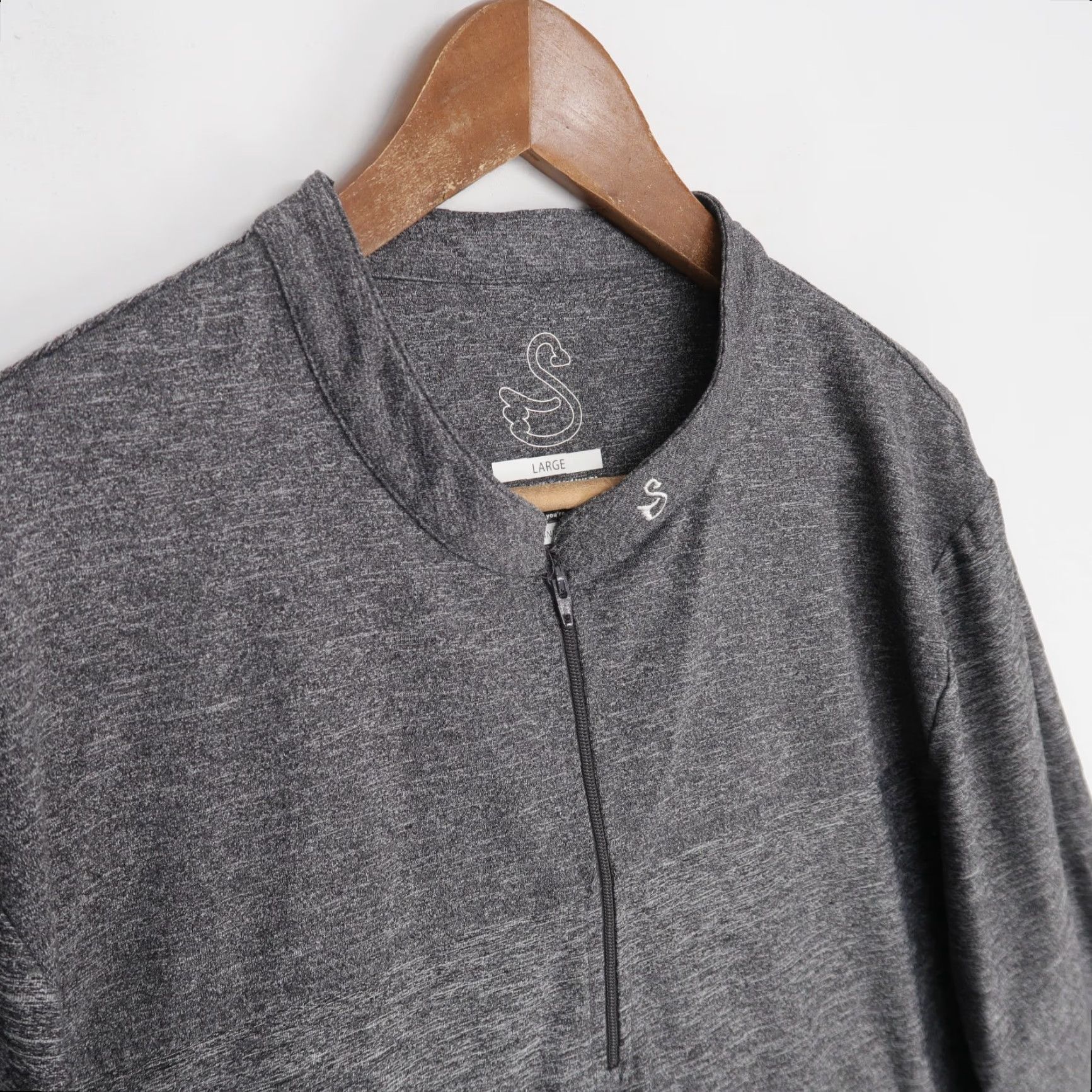 Vintage Swannies Pullover Mens L Gray Heather 1/4 Zip Golf Performance Shirt Pullover Baseball? No – keep simple Size US L / EU 52-54 / 3 - 2 Thumbnail