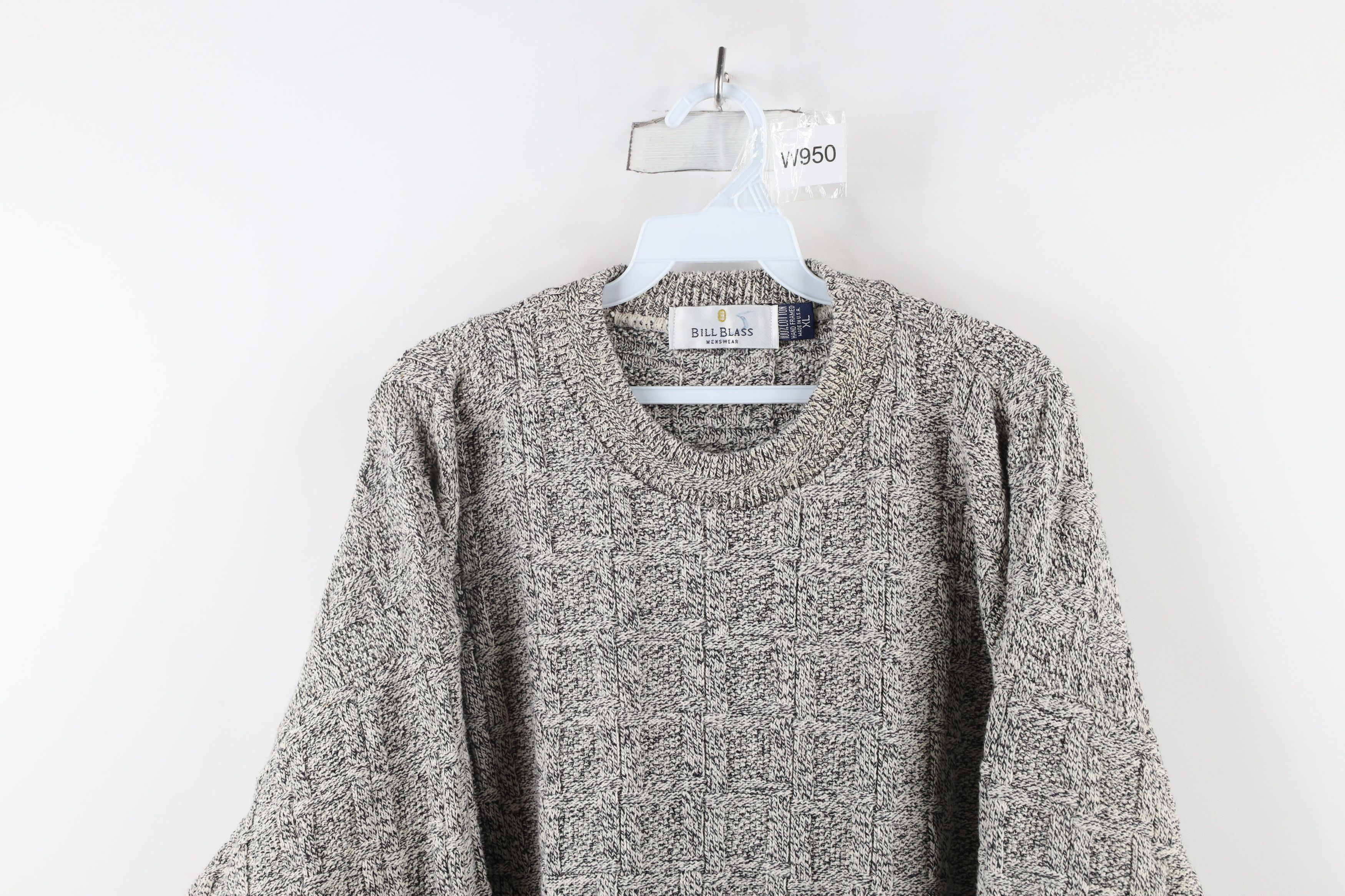 Vintage Vintage 90s Streetwear Hand Framed Cotton Knit Sweater USA Size US XL / EU 56 / 4 - 2 Thumbnail
