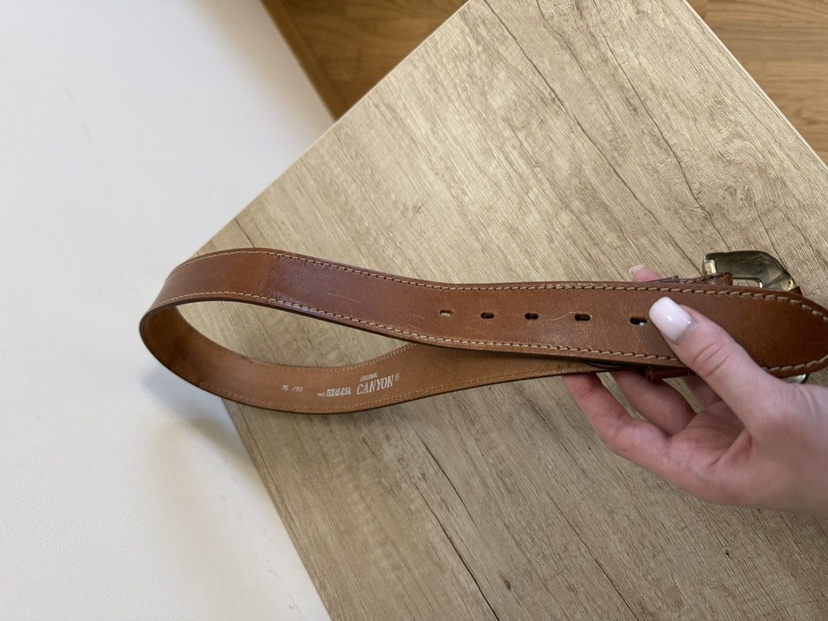 Other Canyon Leather Belt with Sculpted Buckle Vintage Western Size ONE SIZE - 7 Thumbnail