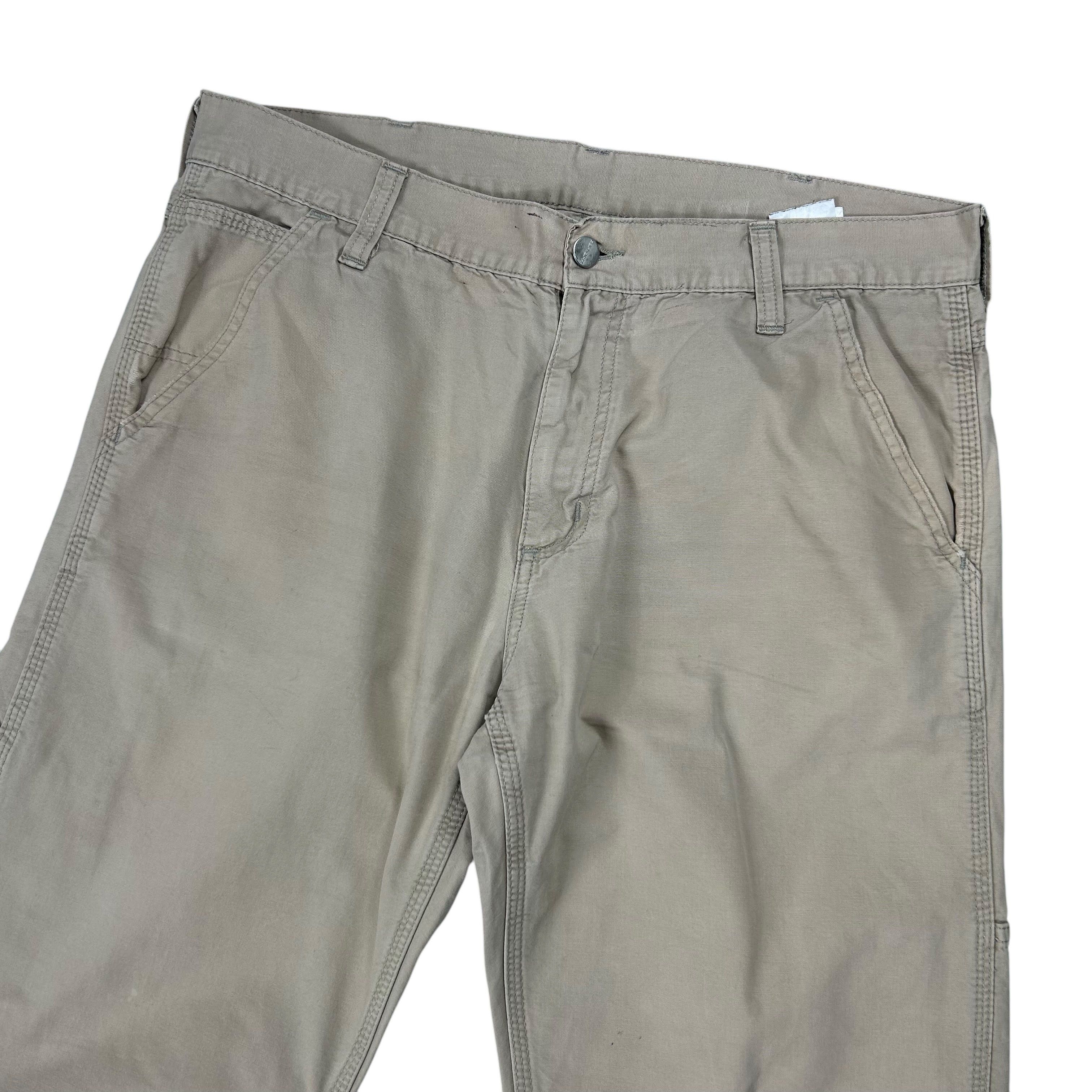 Carhartt Carhartt Trax Pant Beige Carpenter Straight W33L32 Size US 33 - 3 Thumbnail