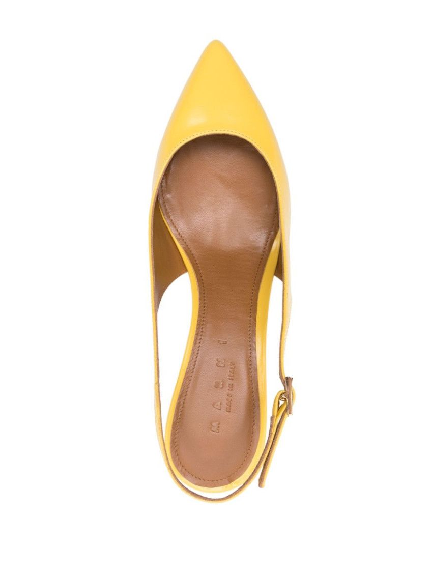 Marni o1w1db10125 Pointed Slingback Heels in Yellow Size US 6 / IT 36 - 2 Thumbnail