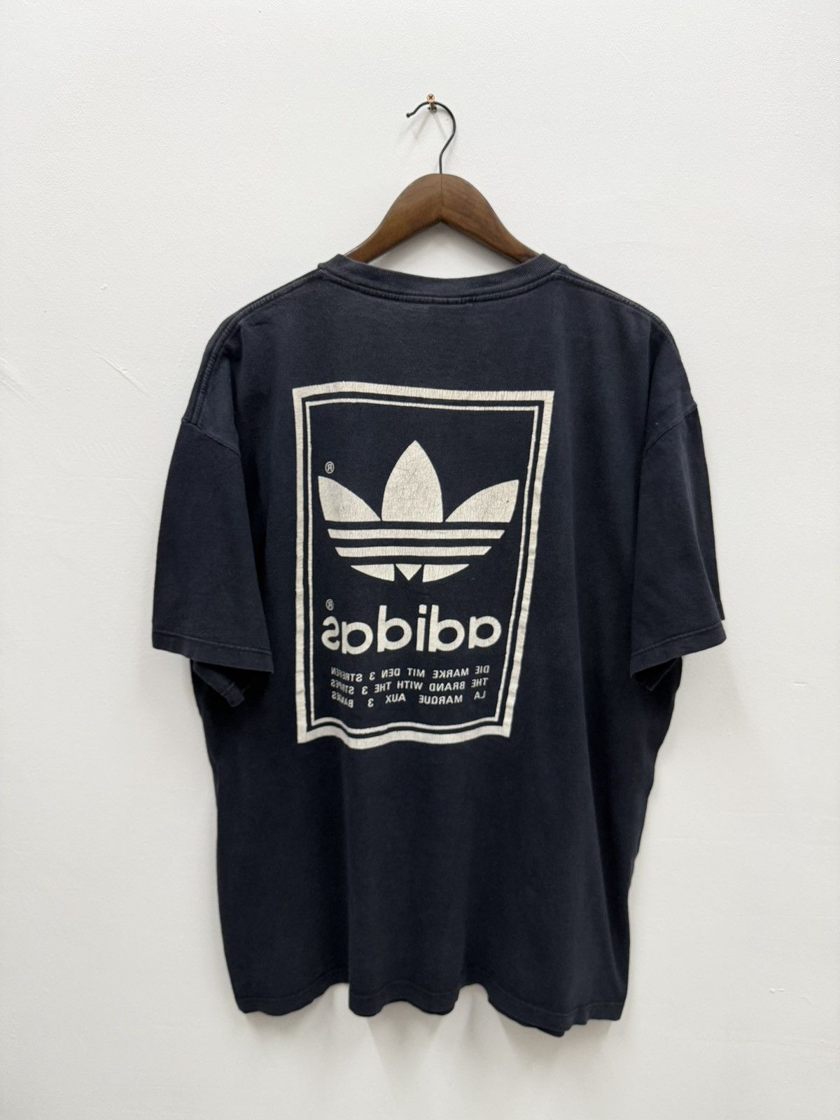 Adidas 90s Vintage Adidas Big Logo T Shirt Size US L / EU 52-54 / 3 - 2 Thumbnail