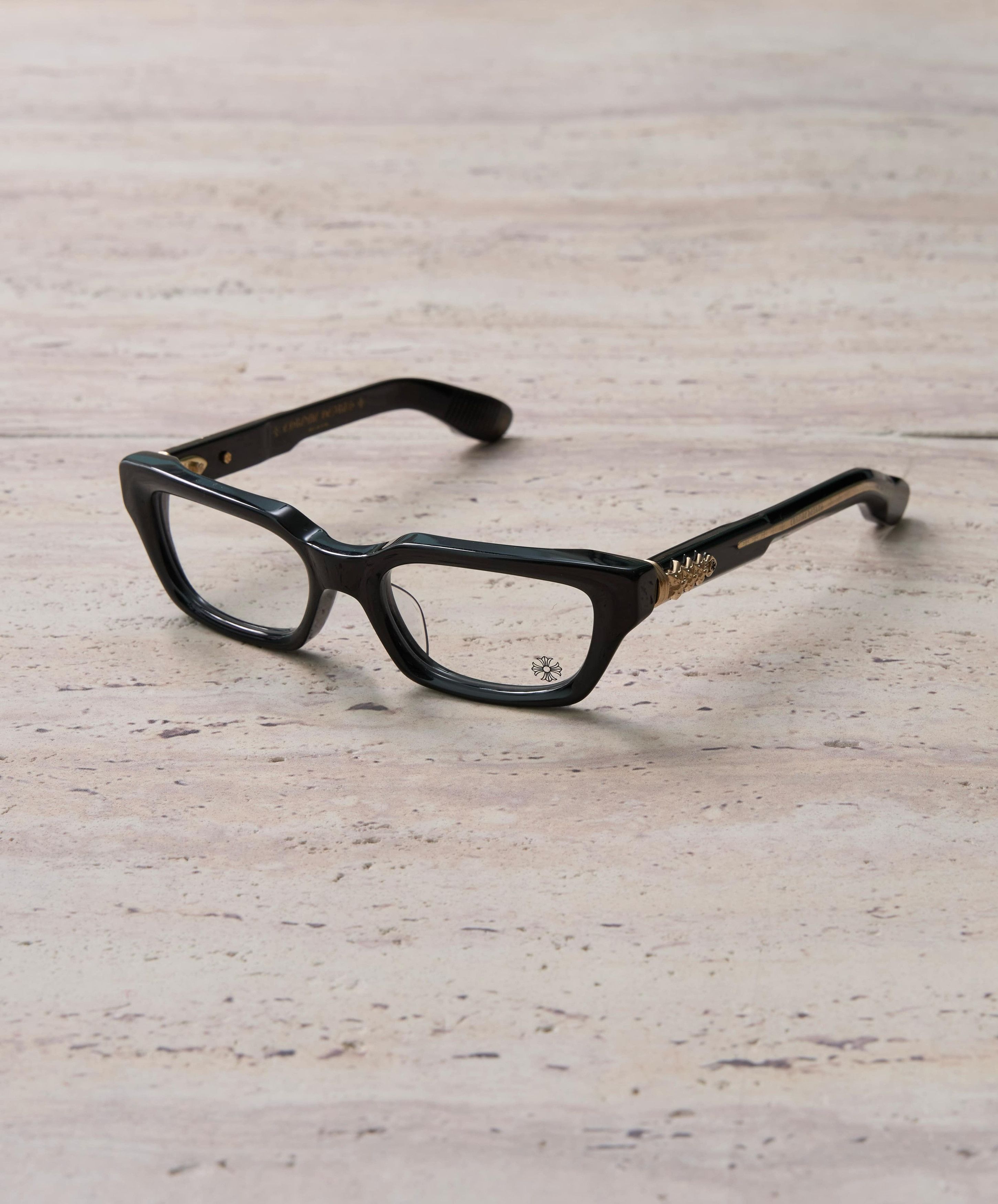 CHROME HEARTS ASSTRAORDINAIRE - A BLACK - 18K GOLD PLATED