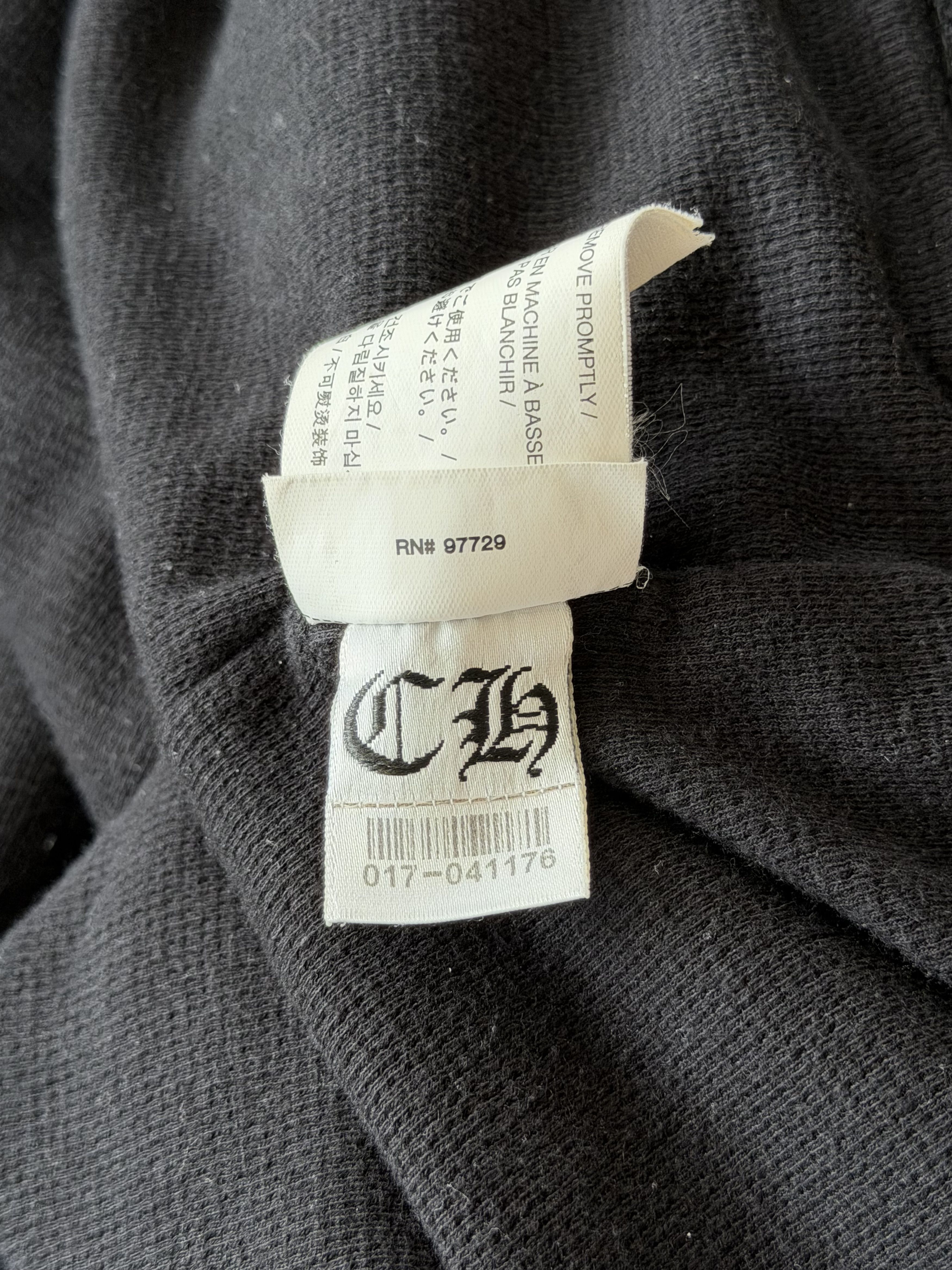 Chrome Hearts Black & White Malibu Cross Logo Zip Up Thermal Hoodie Size US S / EU 44-46 / 1 - 7 Thumbnail