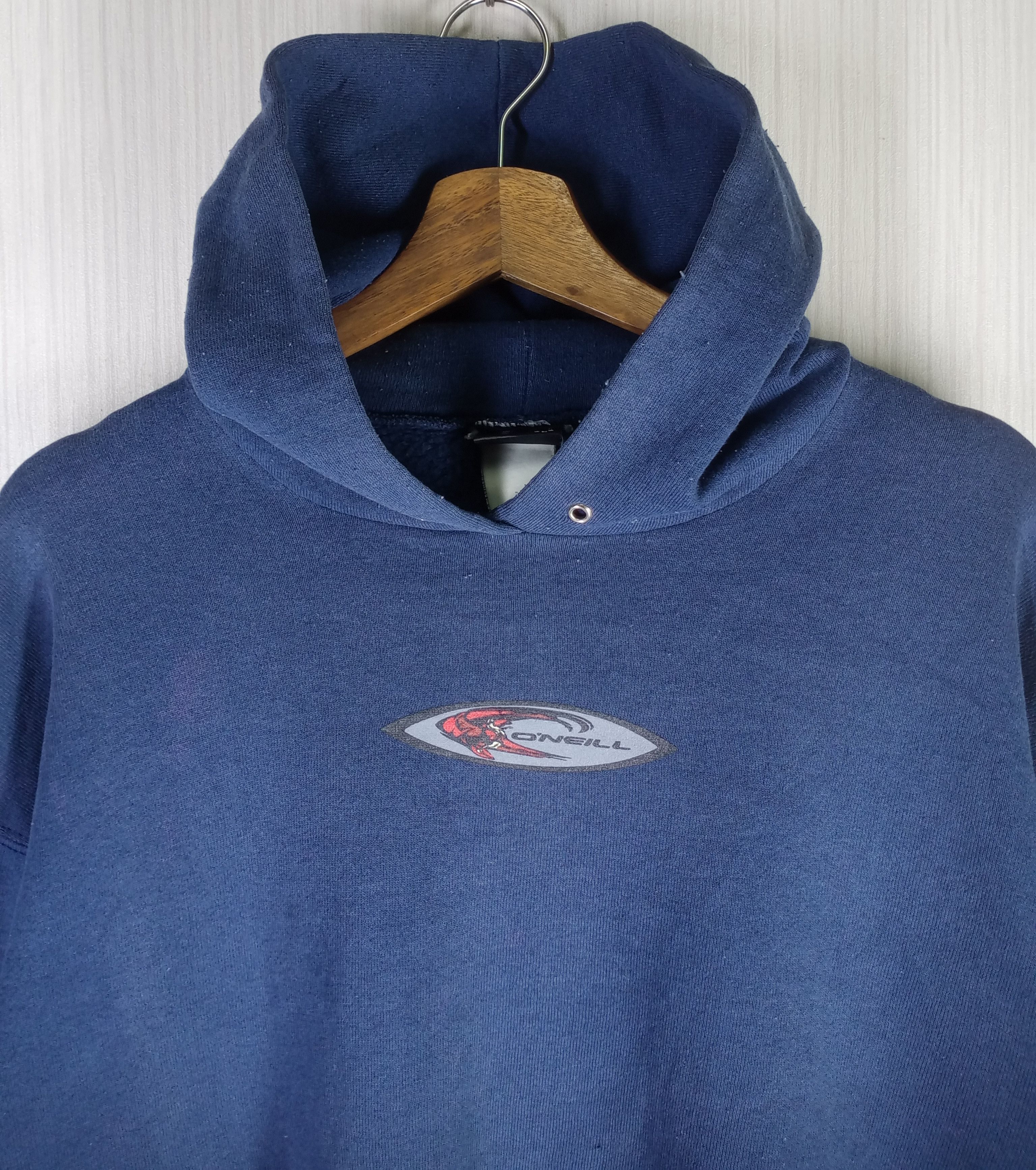 O'Neill Rare Vintage 90s O'Neill Big Logo Hoodie Sweatshirt Size US L / EU 52-54 / 3 - 4 Thumbnail