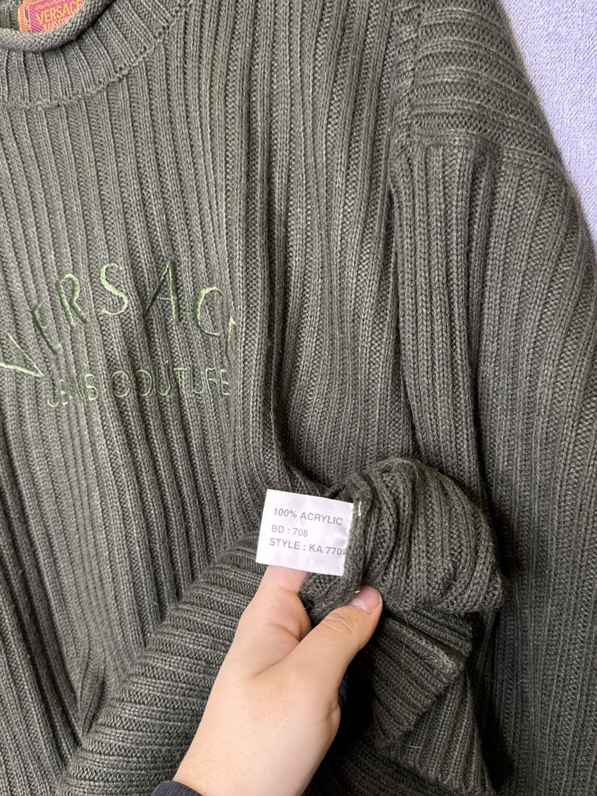 Versace Jeans Couture Vintage Versace Jeans Couture Sweater Embroidered Logo Italy Size US L / EU 52-54 / 3 - 5 Thumbnail