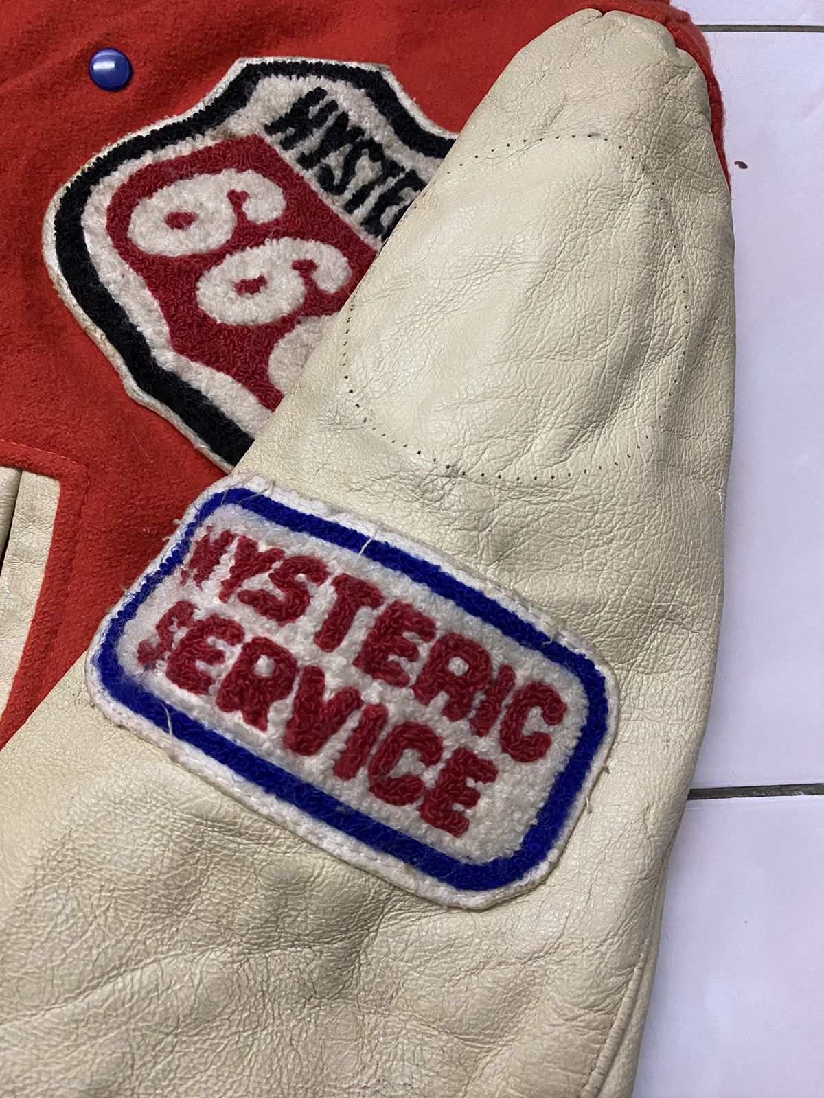 Vtg 90s Hysteric Glamour 666 Jacket Varsity Red Colour
