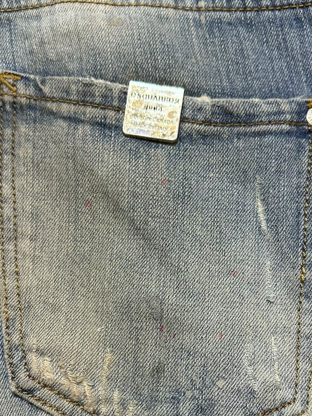 Dsquared2 Vintage Dsquared2 Mudwash Slim Fit Distressed Denim Size US 35 - 8 Thumbnail