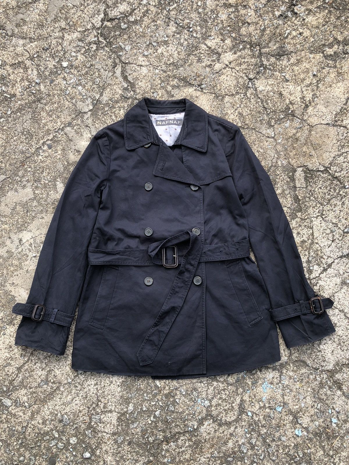 Japanese Brand Vintage Naf Naf Trench Coat Size S / US 4 / IT 40 - 1 Thumbnail