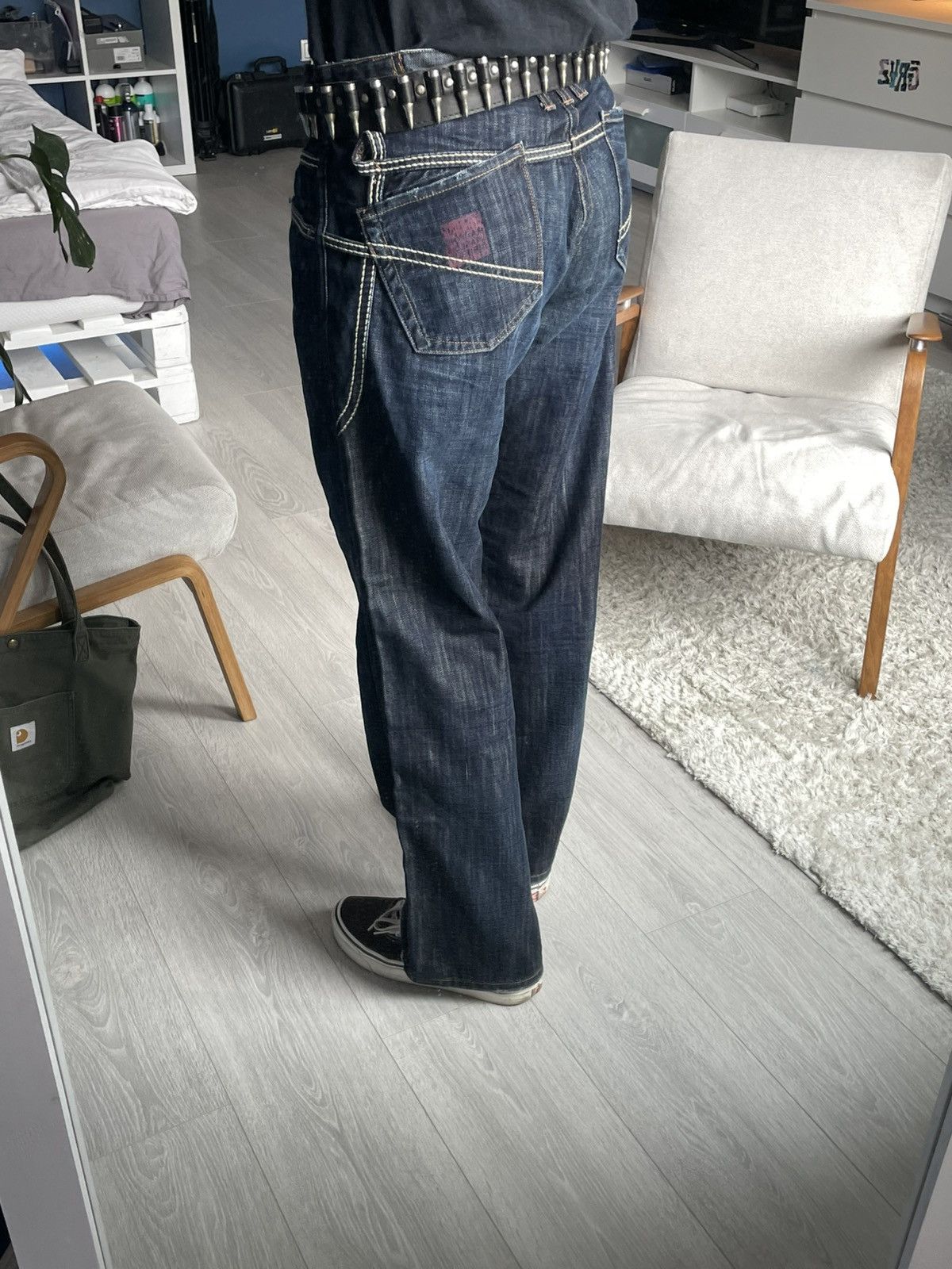 Marithe + Francois Girbaud Marithe Francois Girbaud Wide Jeans Size US 36 / EU 52 - 7 Thumbnail