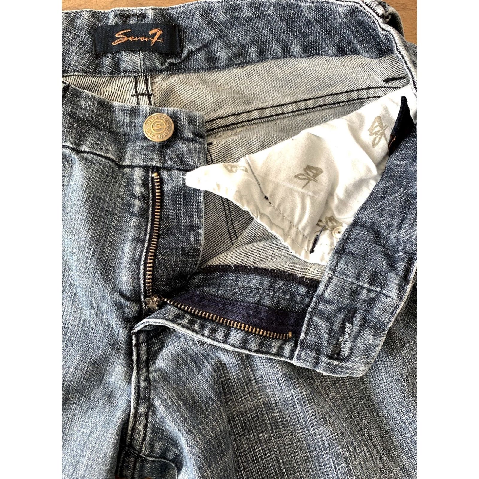 Vintage Seven 7 Jeans Womens 4 Bootcut Denim Pants 29x30 Relaxed Medium Blue Shirt Women Jeans 5-Pocket Style Size 27" / US 4 / IT 40 - 4 Thumbnail
