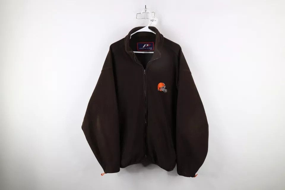 Vintage Vintage 90s 2 In 1 Cleveland Browns Football Hooded Jacket Size US XL / EU 56 / 4 - 14 Thumbnail