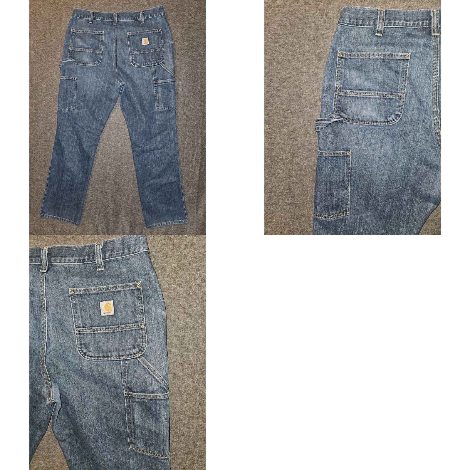 Carhartt Carhartt Jeans Men 36x31 Distressed Blue Carpenter Denim Straight Relaxed Mid Rise 90s USA Logo Size US 36 / EU 52 - 9 Thumbnail