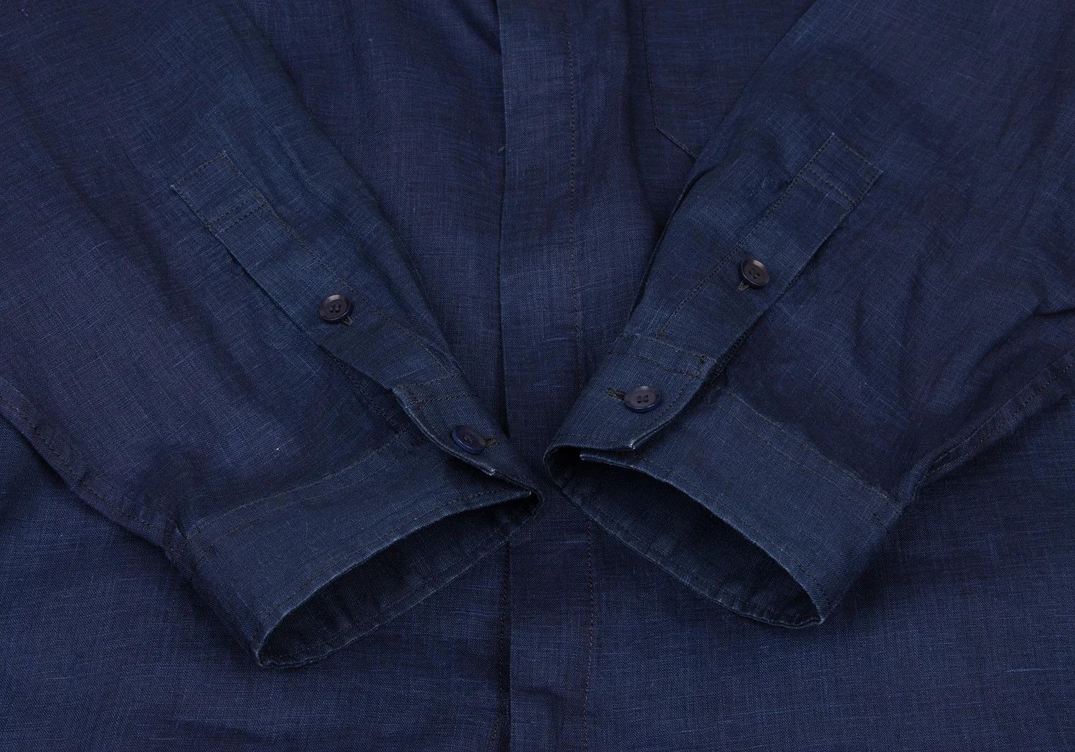 Yohji Yamamoto Yohji Yamamoto Indigo Linen Long Shirt Size US L / EU 52-54 / 3 - 10 Thumbnail