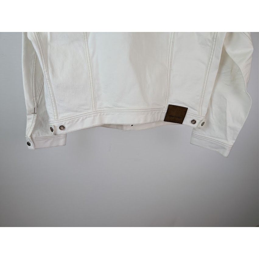 Tom Ford o1rshd1 Iconic Denim Jacket in Off-White Size US XL / EU 56 / 4 - 13 Thumbnail