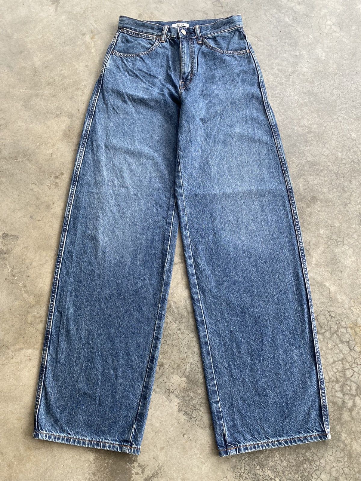 Undercover X Uniqlo High Rise Wide Leg Baggy Jeans p42