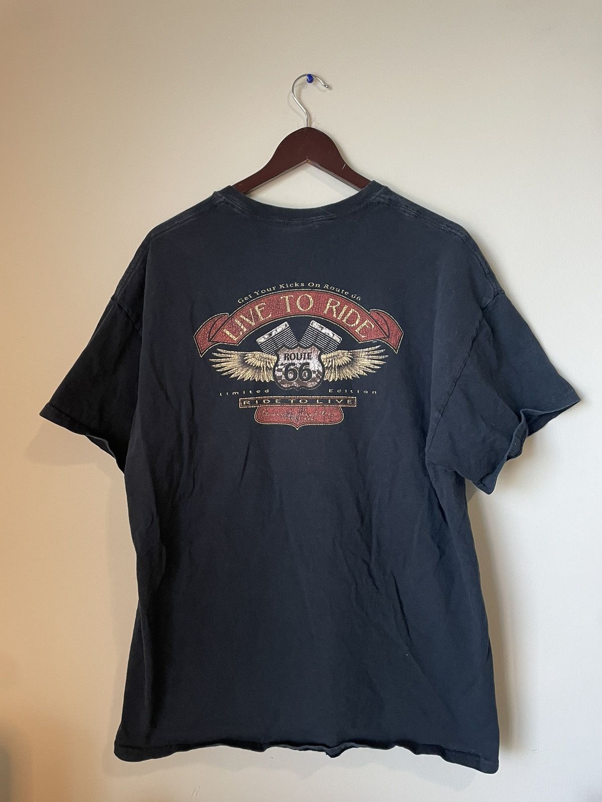 Delta Y2K Route 66 live to ride tee Size US XL / EU 56 / 4 - 2 Thumbnail