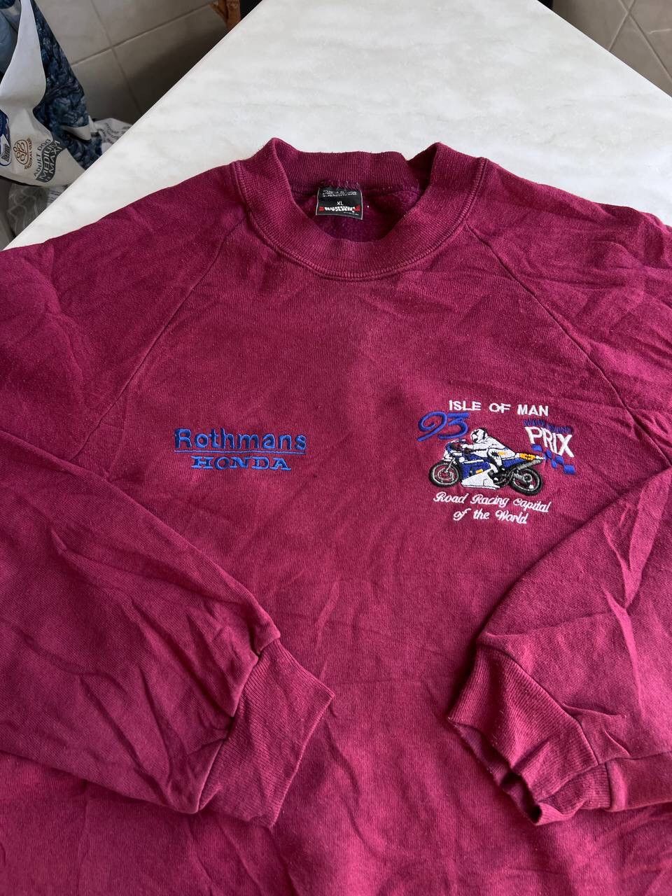 Japanese Brand Vintage 1993 Honda Rothmans Racing Team Sweatshirt Crewneck Size US XL / EU 56 / 4 - 3 Thumbnail